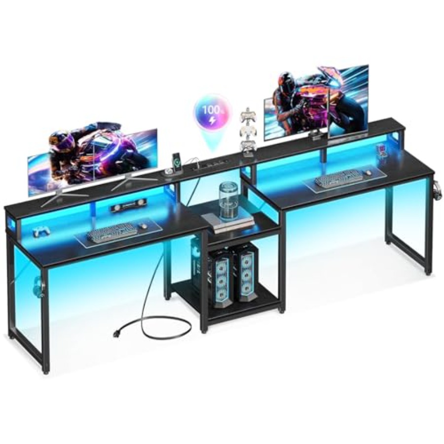 Desk Setup L Shaped - Игровой стол для двоих, длина 98