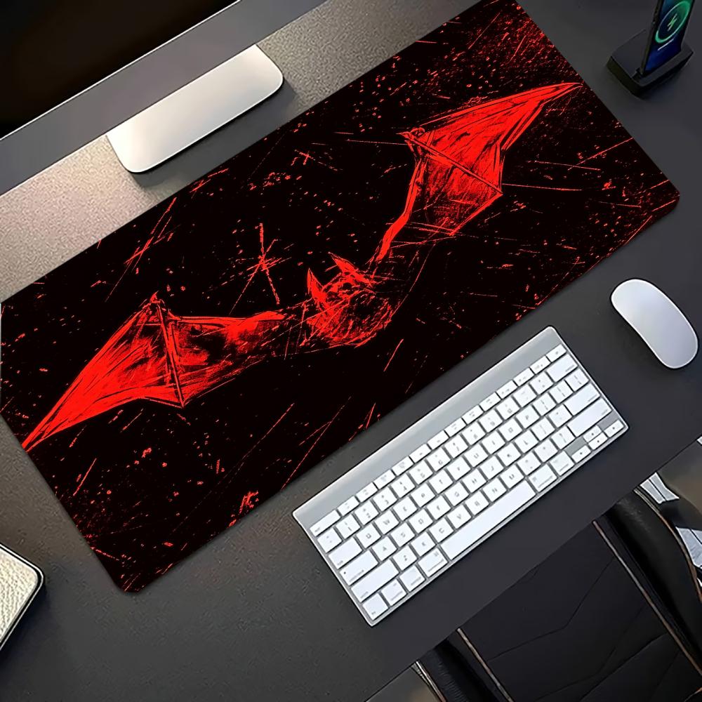 Desk Setup Pc And Laptop - Коврик для мыши с темно-красным узором