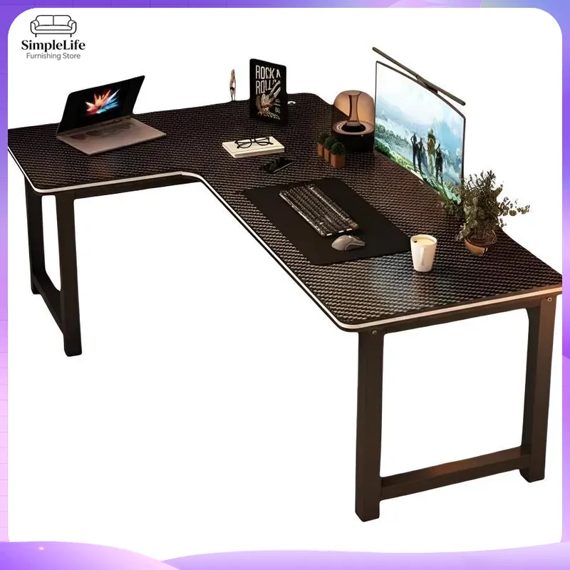 Desk Setup L Shaped - Угловой игровой компьютерный стол с полкой