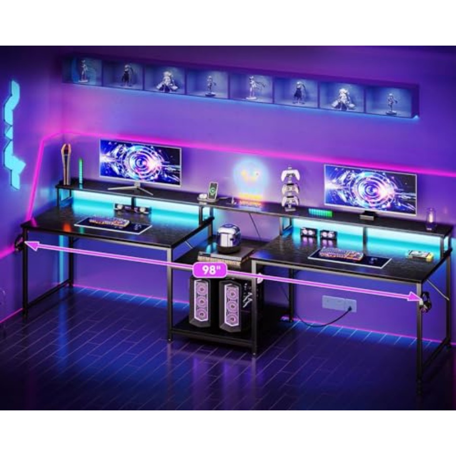 Игровой стол для двоих, длина  – обзор и цена Desk Setup L Shaped