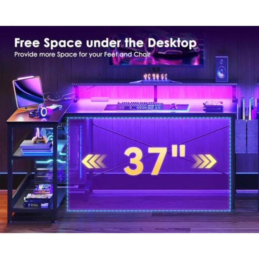Игровой стол L-образной формы  – обзор и цена Desk Setup L Shaped
