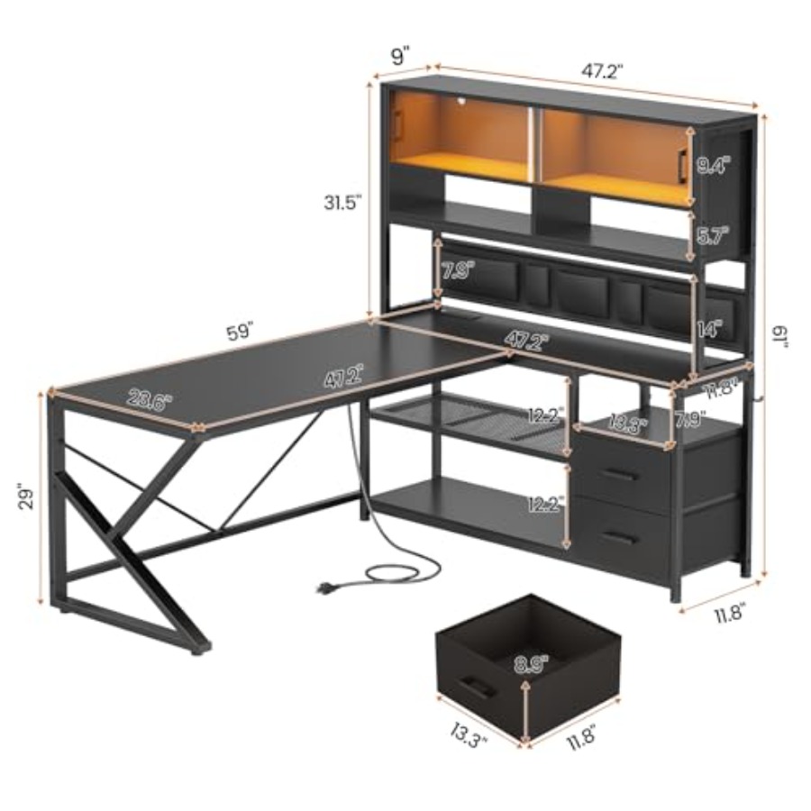 Игровой стол L-образной формы  – обзор и цена Desk Setup L Shaped