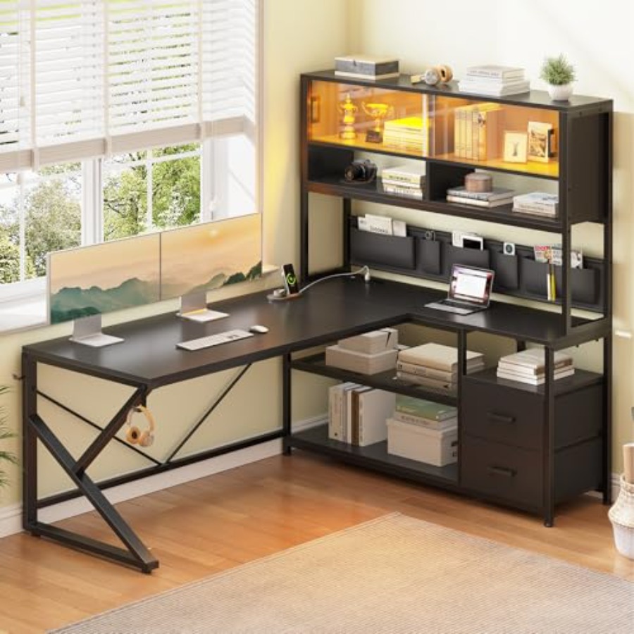 Игровой стол L-образной формы  – обзор и цена Desk Setup L Shaped