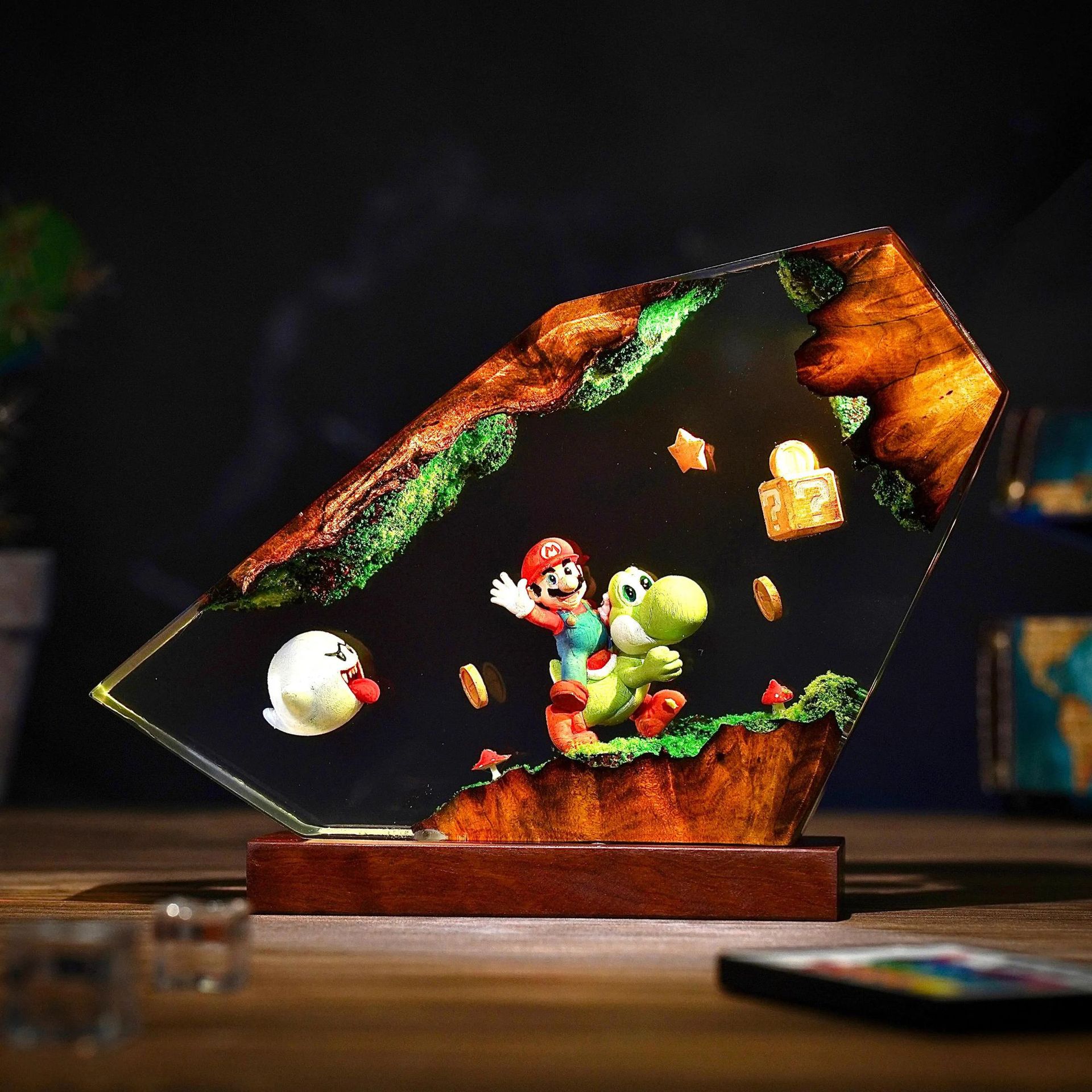 Настольная лампа из смолы с му – обзор и цена Desk Setup Lamp